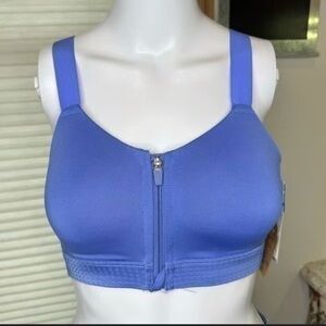 Layer 8 Women's Front Zip Sports Bra in Blue